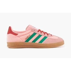 adidas Gazelle Indoor Womens Size 7.5 Glow Pink Court Green Shoes JI2713 NEW